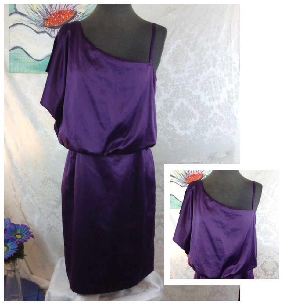 Purple Jessica Simpson Dress Short Cold Shoulder